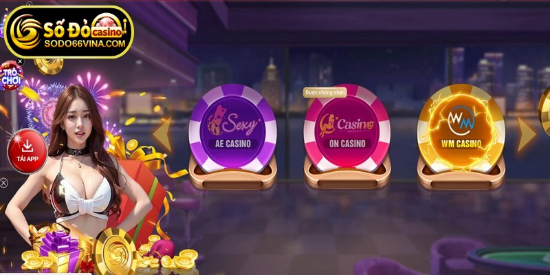 Sảnh casino SODO66 với hệ thống bàn cược live đa dạng