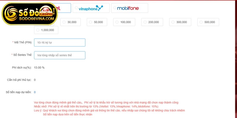 Các lỗi mà bạn thường gặp khi giao dịch nạp tiền SODO66